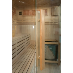 Sauna sucha z piecem MO-EA3 XL 3-osobowa 150x150x200cm 4,5kW